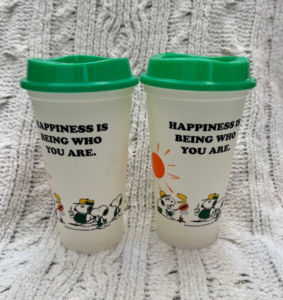 スターバックス スヌーピー リユーザブルカップ スタバ PEANUTS 限定品 2個セット