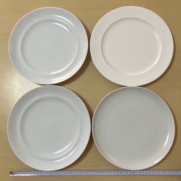 美品!白い大皿 4枚セット 約26cm.27cm.28cm プレート 洋食器 ホワイト