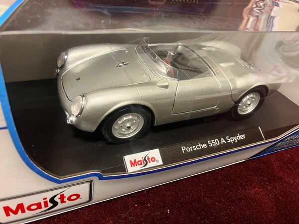【新品未開封】maisto製 porshe 550 A spyder 1/18モデル(ポルシェ 550A スパイダー)