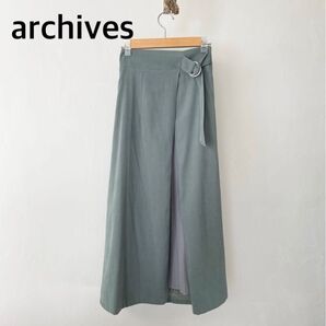 アルシーブ ロング スカート Mサイズ グリーン系
