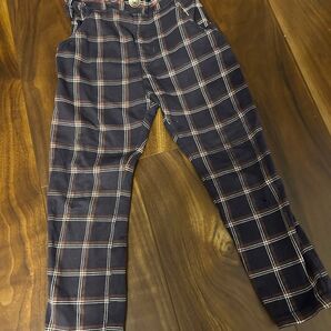 チェック柄長ズボン110
