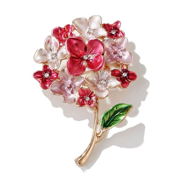 売れてます 紫陽花 ピンク ゴールド 花 ブローチ コサージュ フォーマル