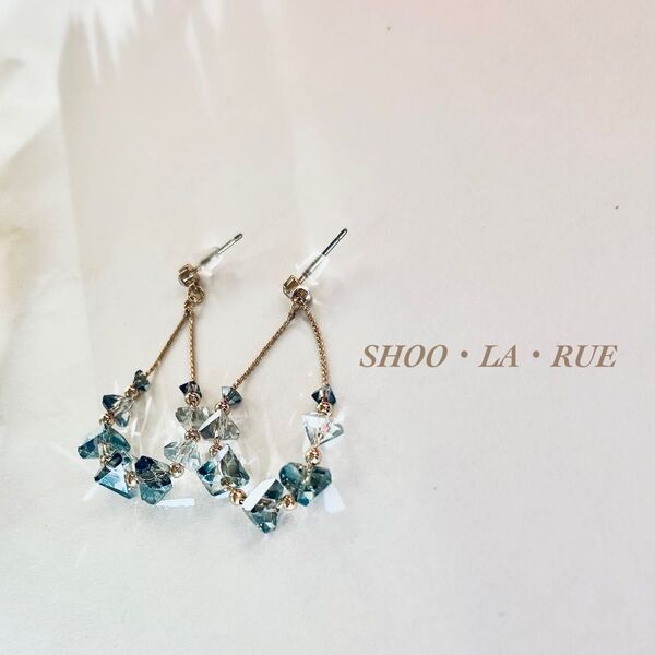 SHOO・LA・RUE シュー・ラ・ルーチタンポストピアス ブルーストーンピアス