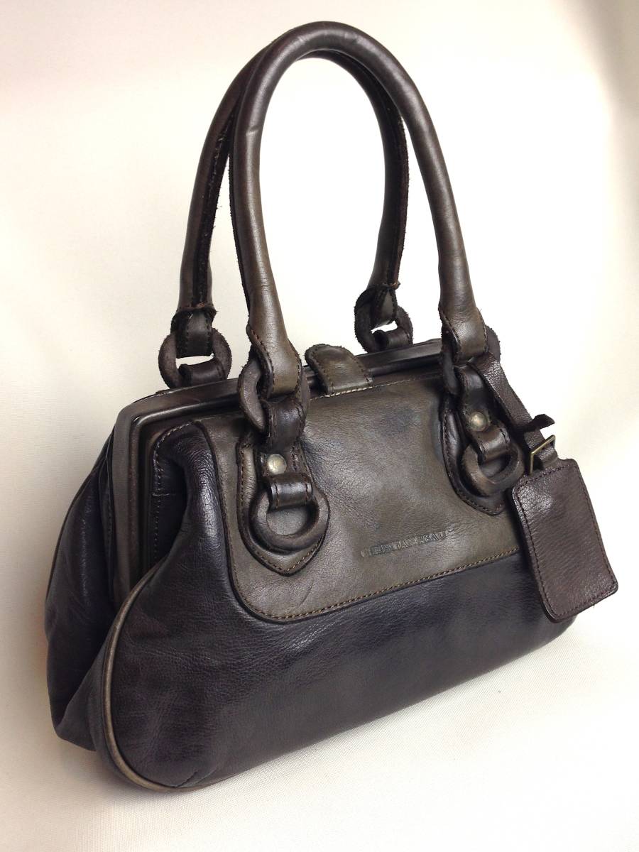 CHRISTIAN PEAU ミニ がま口 ボストン バッグ bag カーキ クリスチャンポー