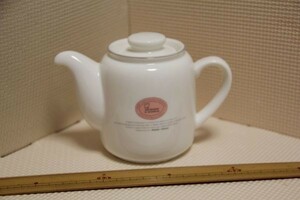 蓋にヒビ有り 陶器製 ミスタードーナツ ポット 検索 ミスド ミスタードーナッツ ロゴ 非売品 グッズ 企業物 ノベルティ ミスド