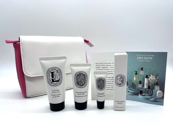 【新品未使用】ディプティック diptyque カタール航空 香水 ボディローション フェイスクリーム リップバーム ポーチ