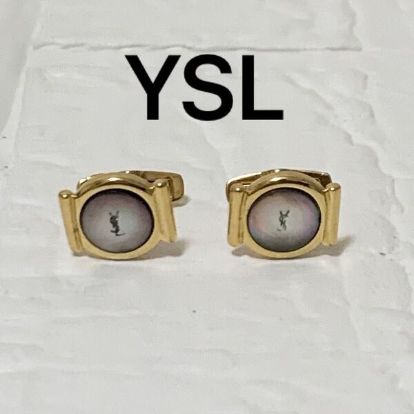イヴサンローランカフス カフリンクス ゴールド YSLロゴ