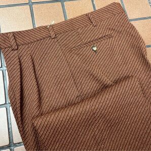 新品☆訳あり 希少パンツ W94cm ブラウン系 ゴルフウェア GOLF スラックス ふわふわ生地 ゴルフパンツ メンズパンツ