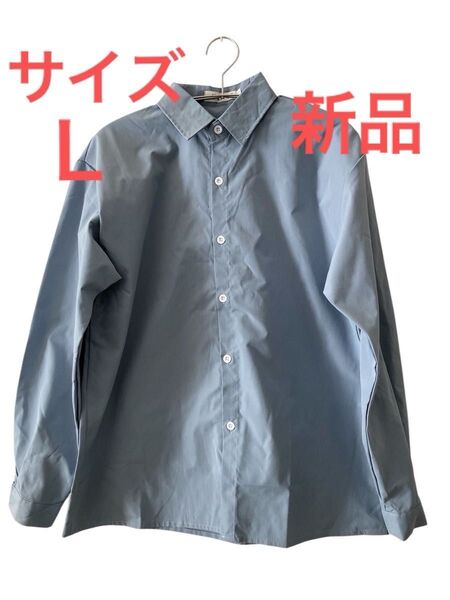 新品タグ無し 黒ネクタイ付き サイズL 長袖シャツ