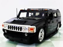 改■JADA TOYS 1/24 HUMMER H2 BLACK■ハマー ローダウン 42_画像4