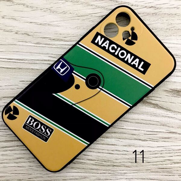 アイルトン・セナ ヘルメット デザイン iPhone 11 ケース F1 マクラーレン ホンダ ブラジル スマホ