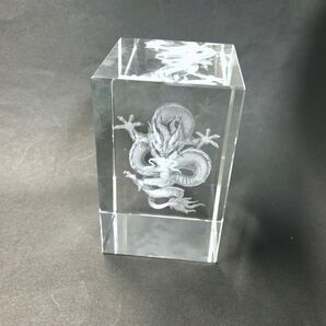【開運】龍神様 彫りクリスタル【来福 五爪龍】