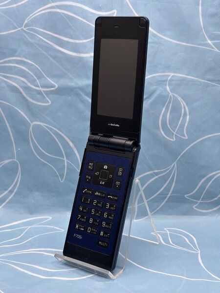 【ジャンク】 NTT Docomo ガラケー FOMA F705i 富士通 携帯電話 ブルー