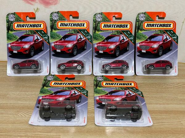 送料無料 マツダ CX-5 レッド ミニカー6台セット マッチボックス MATCHBOX MAZDA マテル MATTEL