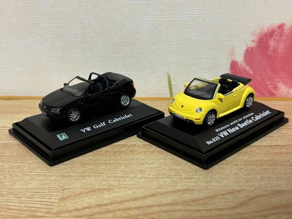 送料無料 1/72 フォルクスワーゲン ゴルフ ビートル カブリオレ ミニカーセット VOLKSWAGEN GOLF BEETLE