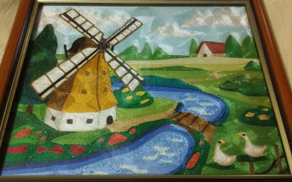 ◆【壁掛け】《ハンドメイド作品を購入しました♪》 ●大きさ/28cm×34cm。