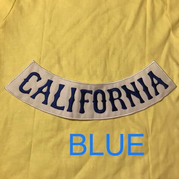 カリフォルア ヴィンテージワッペンCALIFORNIA ワッペン 青 特大 パッチ ジャケット 等に