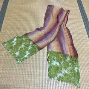 ストール　美品　カラフル　個性　差し色　鮮やか　大判