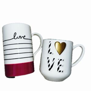 スターバックス ウインター ペンシルストライプ マグカップ& LOVEアイコン マグカップ (バレンタイン2016)