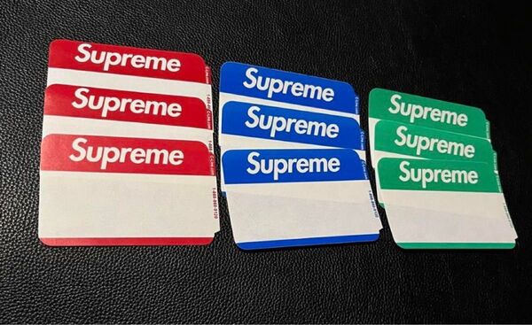 Supreme Name Badge Sticker シュプリームネームバッジステッカー 9枚 (各色3枚)