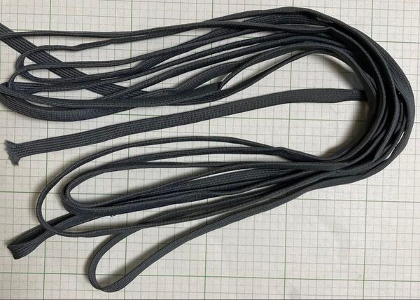 【未使用】約1cm巾ひも グレー系 約5m カット 手芸に ハンドメイドに 裁縫に 工作に