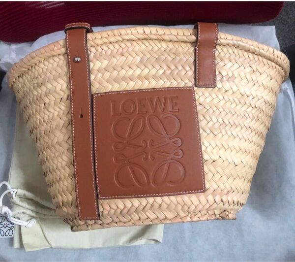LOEWE バスケットバッグ (ヤシの葉&カーフ)ミディアムサイズ ロエベ バッグ トートバッグ