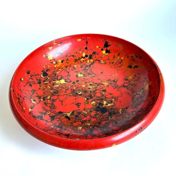 【希少】漆器 漆塗り 漆芸 木製 菓子器 盛鉢 変わり塗り
