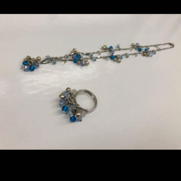 ハンドメイド アクセサリー ネックレス リング 指輪 ビーズアクセサリー