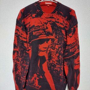 【Supreme is love】 総柄セーター RED M ニット 古着 コットン シュプリーム 《~Supreme~》