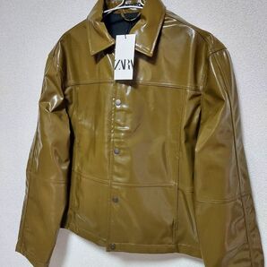 新品未使用 ~ZARA~ フェイクエナメル調 ジャケット L