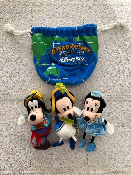 東京ディズニーシー グランドオープン ぬいぐるみセット ミッキー ミニー TDR TDS 2001年