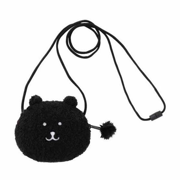 新品未開封 ナガノキャラクターズほわほわネックパース(ナガノのくま BLACK)ポシェット