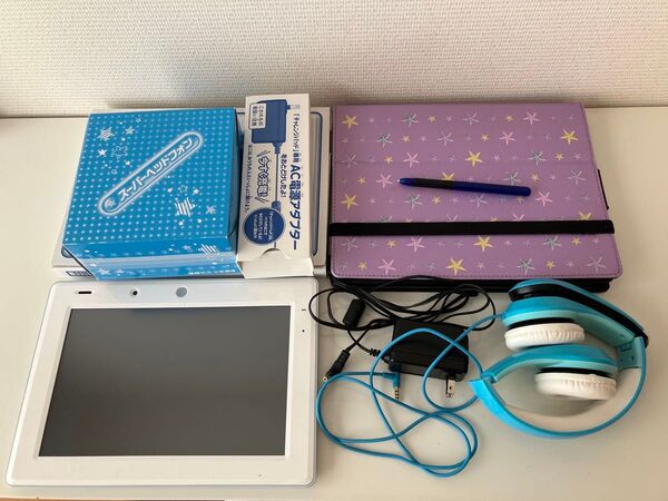 初期化済み チャレンジタッチ3 本体 充電器 ヘッドフォン カバー チャレンジパッド タブレット 中古 まとめて セット