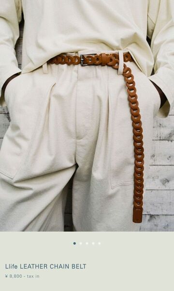 【本日削除】【即日発送】【最終値下げ】Llife LEATHER CHAIN BELT