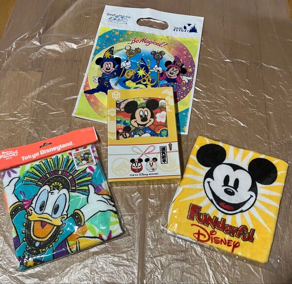ディズニー ミッキーマウス、ドナルドダックウォッシュタオル3枚