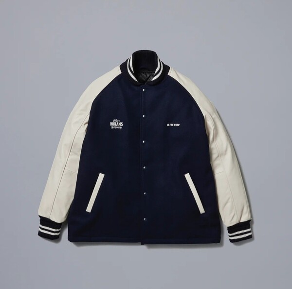 最安!東京インディアンズ スタジャン tokyo indians Varsity Jacket ネイビー 紺 XL 新作 希少品 送料無料