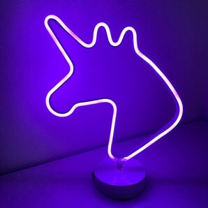 ユニコーン型 LED 電飾 ネオンサイン ネオンライト インテリア 電池式