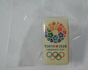 ☆03G■東京オリンピック　2020　招致の桜/桜のリース　ピンバッジ　長方形■未開封