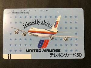 未使用テレカ ☆ United Airlines ユナイテッド航空 （即決あり）