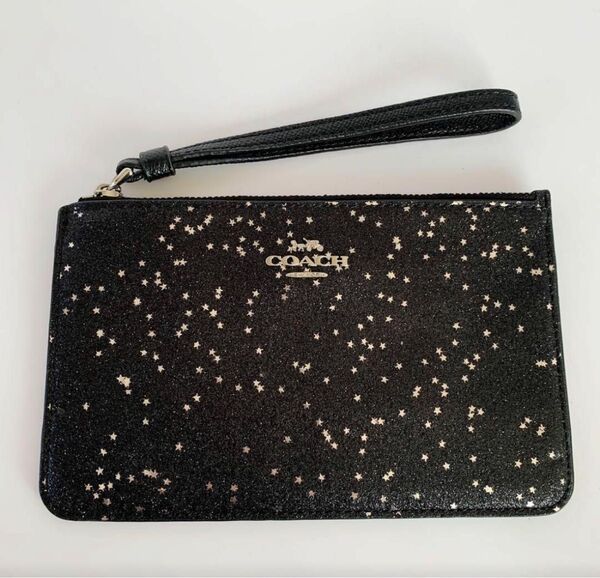 COACH コーチ リストレット ポーチ ダークネイビー レザー