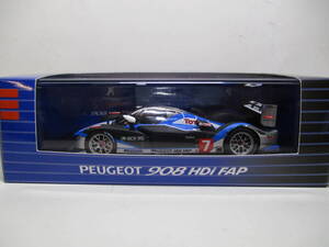 * супер редкостный *PEUGEOT Peugeot оригинальный 908HDi FAP 2009 год * миникар *Sparkmodel производства * синий белый чёрный * новый товар * не использовался товар *1|43*