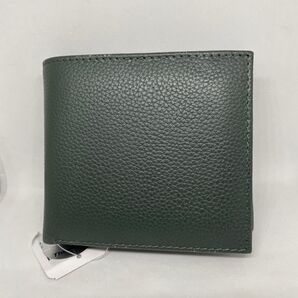 【新品】 コンパクト財布 本革 二つ折り財布 シュリンクレザー オールレザー