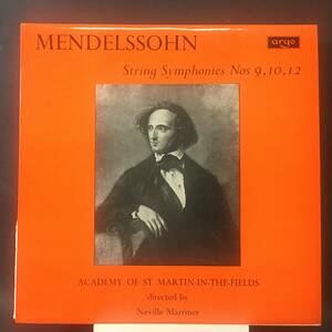 ◆ ストリングス ◆ Mendelssohn ◆ Neville Marriner ◆ argo 英国盤