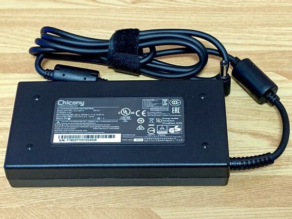 【希少&コスパ高】ACアダプタ19.5V,6.15A(120W)外径5.5mm/内径2.5mm★ミッキー型ケーブル(オプション)