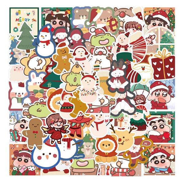 クリスマス シール 60枚 ラッピング 大量 キラキラ クラシックサンタ クリスマス