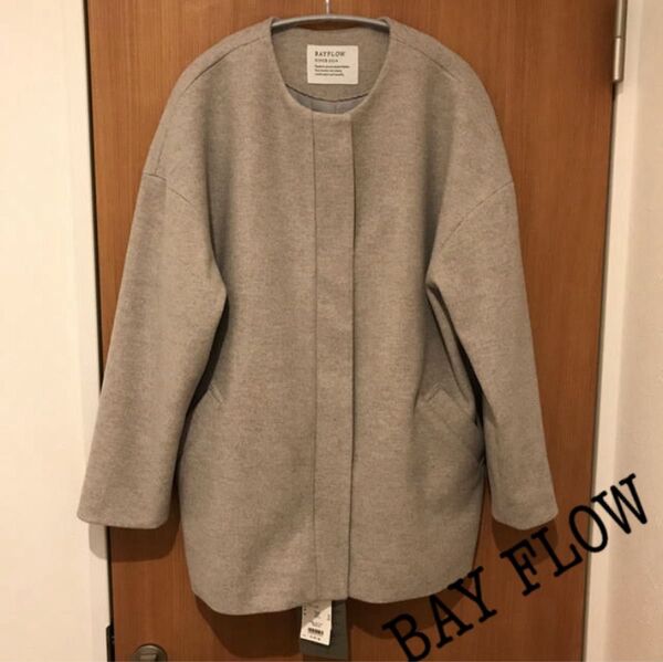 ベイフロー ノーカラーショートコート M