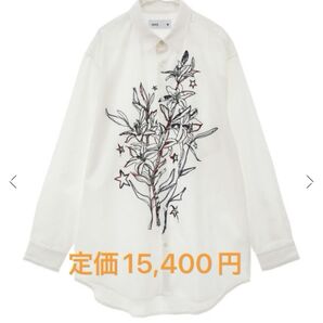 新品未着用 七海ひろき着用 CONVERSE TOKYO FLOWER EMBROIDERY SHIRTS 刺繍 スモールサイズ