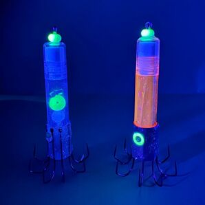 アングラーズフラワー キラキラ&キャンディグロー 2個 8本針 イカ釣り エギング