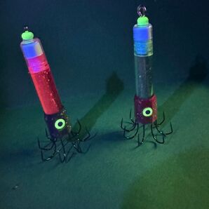 アングラーズフラワー キラキラグロー 2個 8本針 イカ釣り エギング