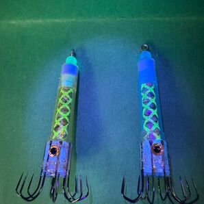 アングラーズフラワー ケイムラアワビグロー 2個 8本針 イカ釣り エギング クーポンカテ変OK